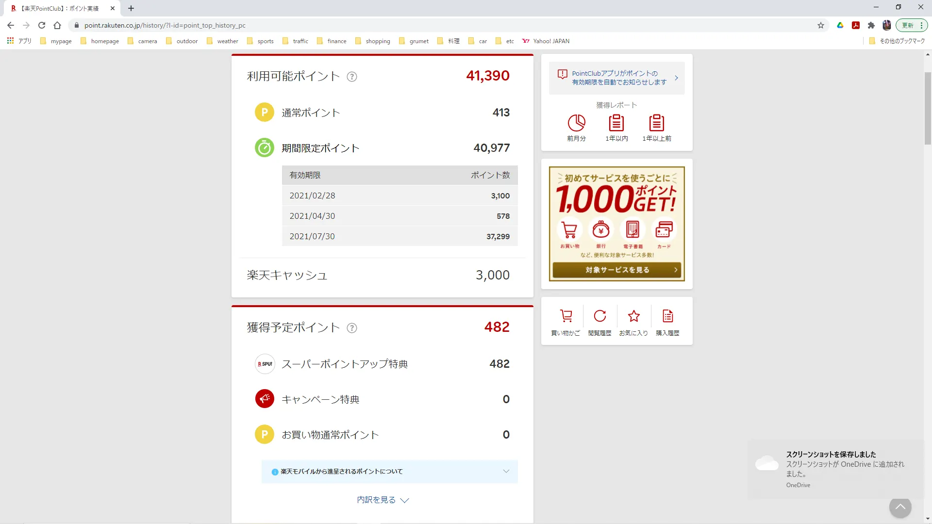 楽天モバイル特典ポイント